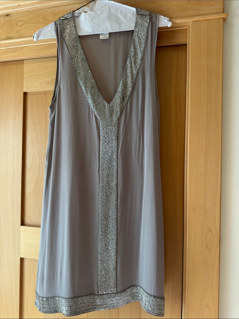 Alice + Olivia V-Neck Embellished Mini Dress